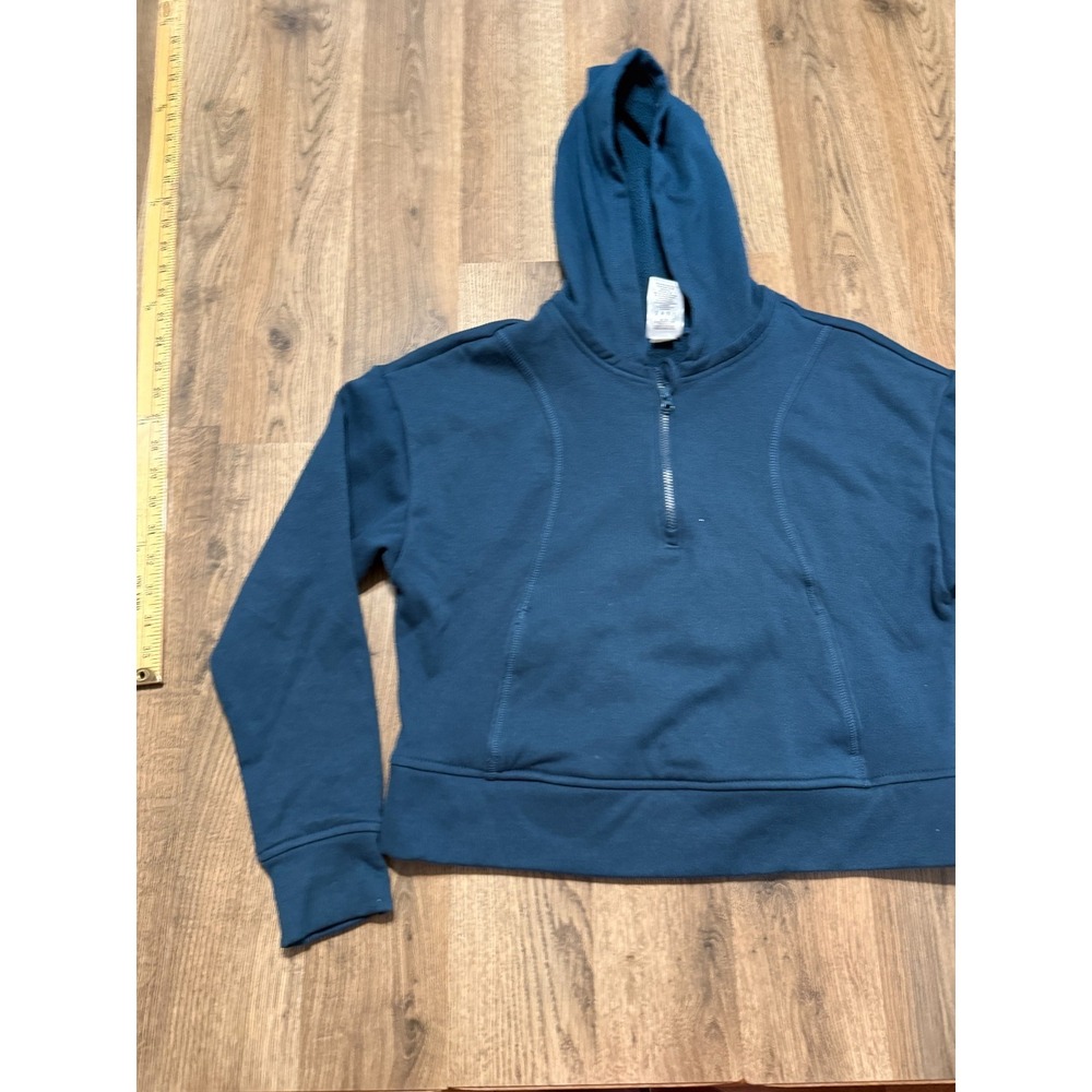 Member's Mark Sweatshirt, Youth Girls Size Large, Blue, Quarter Zipper, Pullover - Picture 3 of 9